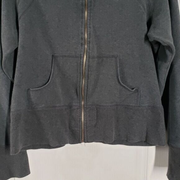 Champion Jacket Women XL Gray Fleece Full Zip Sweatshirt Yoga Workout Y2k Fitted - Picture 10 of 16